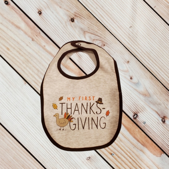 Carter's Other - Carters my first Thanksgiving bib Turkey OS NWT